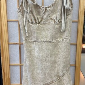 SHEIN Beige Sleeveless Dress